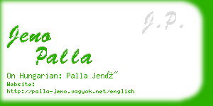 jeno palla business card